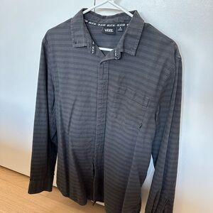 Vans Men's Charcoal Striped Shirt